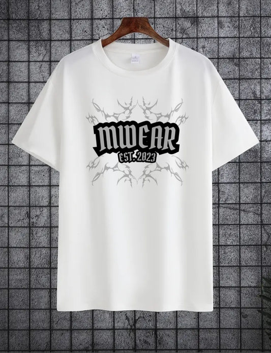 Mwear Est 23 Design White T-Shirt unisex